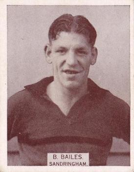 1933 Wills's Victorian Footballers (Large) #83 Bill Bailes Front